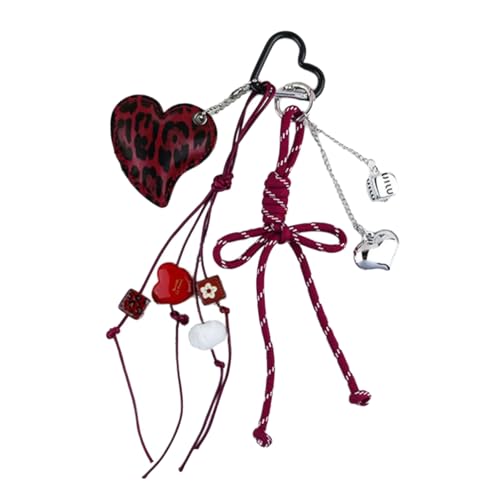 Stilvolle Herzförmige Bögen Keychain Tasche Charme Mode PU Accessoire Für Tägliche Verwendung Geschenk Für Ihre Geburtstags Weihnachtsgeschenk PU Bögen Accessoire von Sbshiouu