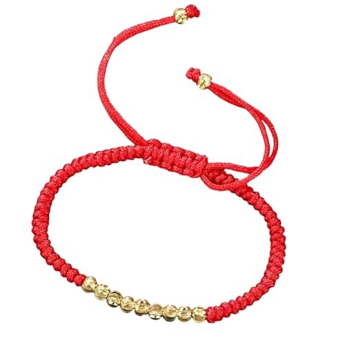 Verstellbares 4 Mm Geflochtenes Seilarmband Für Männer Und Frauen Handchain Mit Sicherem Verschluss Eleganter Außenschmuckgeschenk Verstellbares Rotes Seilarmband von Sbshiouu