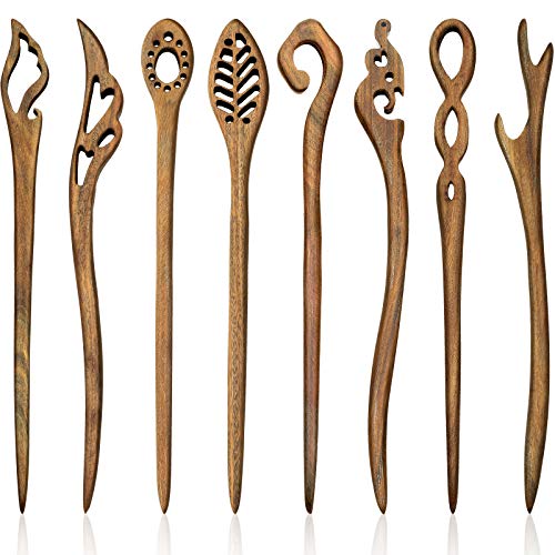 8 Stück Holz-Haarspangen, japanische Haar-Essstäbchen für Frauen, Dutt-Maker, chinesische Essstäbchen-Haarnadel für Frauen, handgefertigt, Chignon-Maker-Zubehör 8 Stück Holz-Haarspangen, japanische Haar-Essstäbchen für Frauen, Dutt-Maker, chinesische Essstäbchen-Haarnadel für Frauen, handgefertigt, Chignon-Maker-Zubehör von Sbuxhrkid