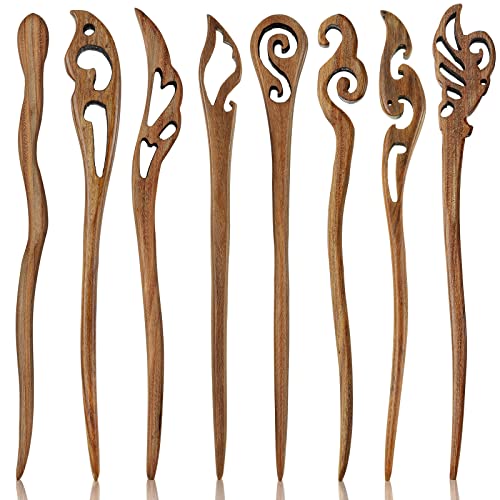 8 Stück Holz-Haarspangen, japanische Haar-Essstäbchen für Frauen, Dutt-Maker, chinesische Essstäbchen-Haarnadel für Frauen, handgefertigt, Chignon-Maker-Zubehör 8 Stück Holz-Haarspangen, japanische Haar-Essstäbchen für Frauen, Dutt-Maker, chinesische Essstäbchen-Haarnadel für Frauen, handgefertigt, Chignon-Maker-Zubehör von Sbuxhrkid