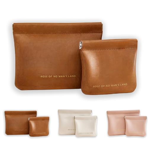 Kosmetiktasche für Damen, kleine Make-up-Tasche für Geldbörse, PU-Leder, Make-up-Tasche, Reise-Make-up-Tasche mit Reißverschluss, Make-up-Tasche für Reisen (Braun), braun, modisch von Sbuxhrkid