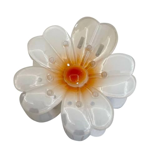 Ei-Blume Haarklammer für Dickes Dünnes Haar,1 Stück Starker Halt rutschfeste Acryl niedliche Blumen Haarspangen Große Haarklammern für Frauen Mädchen Haarstyling Strand Party Pool Urlaub Zubehör von Sbyhbhyds