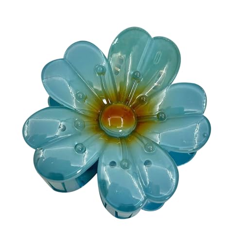 Ei-Blume Haarklammer für Dickes Dünnes Haar,1 Stück Starker Halt rutschfeste Acryl niedliche Blumen Haarspangen Große Haarklammern für Frauen Mädchen Haarstyling Strand Party Pool Urlaub Zubehör von Sbyhbhyds