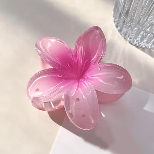 Ei-Blume Haarklammer für Dickes Dünnes Haar,1 Stück rutschfeste Acryl niedliche Blumen Haarspangen Große Haarklammern für Frauen Mädchen Haarstyling Strand Party Pool Urlaub Zubehör (C, One Size) von Sbyhbhyds