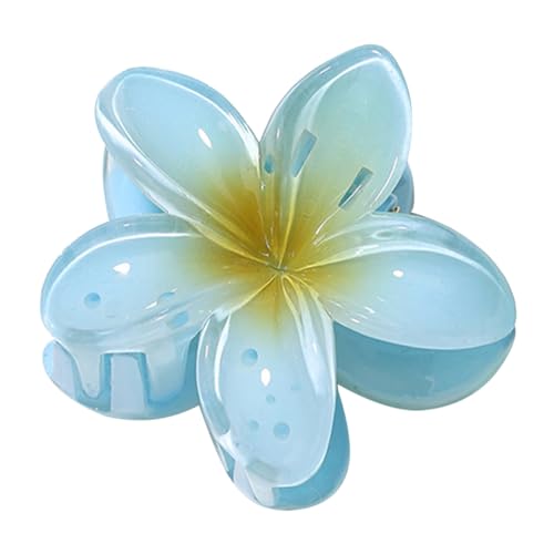 Ei-Blume Haarklammer für Dickes Dünnes Haar,1 Stück rutschfeste Acryl niedliche Blumen Haarspangen Große Haarklammern für Frauen Mädchen Haarstyling Strand Party Pool Urlaub Zubehör (E, One Size) von Sbyhbhyds