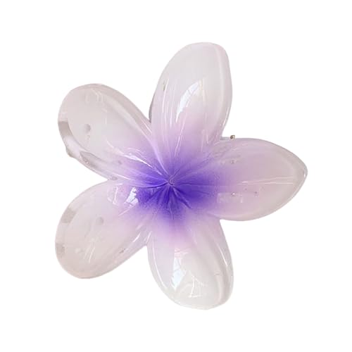 Ei-Blume Haarklammer für Dickes Dünnes Haar,1 Stück rutschfeste Acryl niedliche Blumen Haarspangen Große Haarklammern für Frauen Mädchen Haarstyling Strand Party Pool Zubehör (G-2, One Size) von Sbyhbhyds