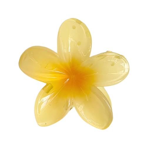 Ei-Blume Haarklammer für Dickes Dünnes Haar,1 Stück rutschfeste Acryl niedliche Blumen Haarspangen Große Haarklammern für Frauen Mädchen Haarstyling Strand Party Pool Zubehör (G-3, One Size) von Sbyhbhyds