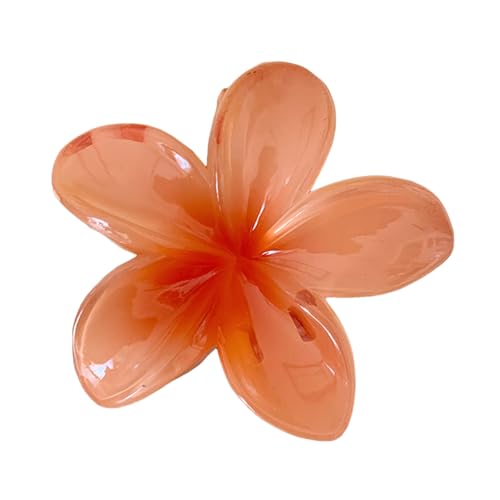 Ei-Blume Haarklammer für Dickes Dünnes Haar,1 Stück rutschfeste Acryl niedliche Blumen Haarspangen Große Haarklammern für Frauen Mädchen Haarstyling Strand Party Pool Zubehör (G-7, One Size) von Sbyhbhyds