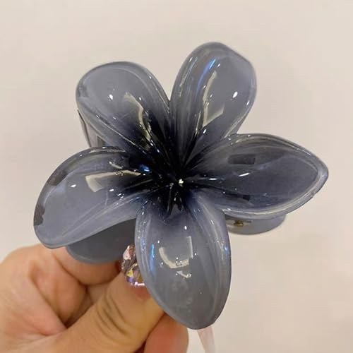 Ei-Blume Haarklammer für Dickes Dünnes Haar,1 Stück rutschfeste Acryl niedliche Blumen Haarspangen Große Haarklammern für Frauen Mädchen Haarstyling Strand Party Pool Zubehör (H-3, One Size) von Sbyhbhyds