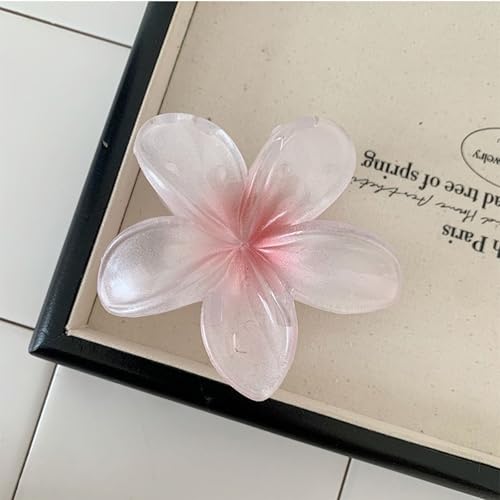 Ei-Blume Haarklammer für Dickes Dünnes Haar,1 Stück rutschfeste Acryl niedliche Blumen Haarspangen Große Haarklammern für Frauen Mädchen Haarstyling Strand Party Pool Zubehör (H-7, One Size) von Sbyhbhyds