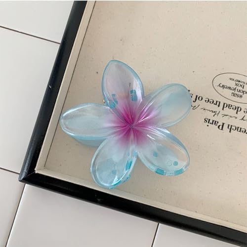 Ei-Blume Haarklammer für Dickes Dünnes Haar,1 Stück rutschfeste Acryl niedliche Blumen Haarspangen Große Haarklammern für Frauen Mädchen Haarstyling Strand Party Pool Zubehör (K-1, One Size) von Sbyhbhyds
