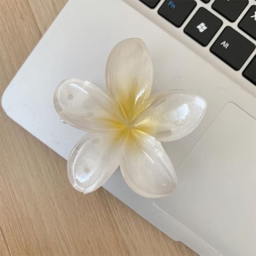 Ei-Blume Haarklammer für Dickes Dünnes Haar,1 Stück rutschfeste Acryl niedliche Blumen Haarspangen Große Haarklammern für Frauen Mädchen Haarstyling Strand Party Pool Zubehör (K-5, One Size) von Sbyhbhyds
