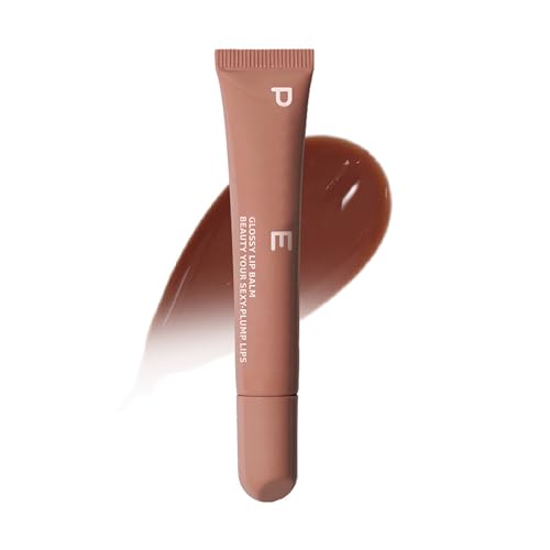 Lipgloss Lip Butter Balm,Lippenbutterbalsam feuchtigkeitsspendender pflegender Lipgloss,nicht klebrig,lang anhaltender Lippenstift für trockene Lippen,weiches,geschmeidiges Lippenöl (Coffee) von Sbyhbhyds