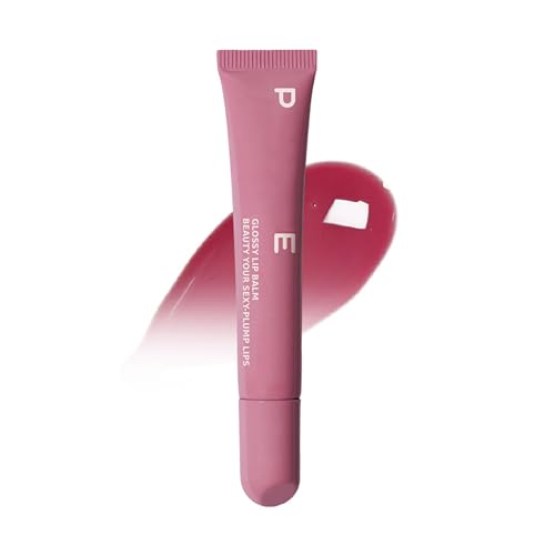 Lipgloss Lip Butter Balm,Lippenbutterbalsam feuchtigkeitsspendender pflegender Lipgloss,nicht klebrig,lang anhaltender Lippenstift für trockene Lippen,weiches,geschmeidiges Lippenöl (Light Purple) von Sbyhbhyds