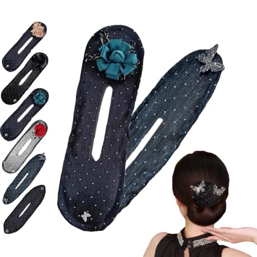 Hair Bun Maker Hair Curling Artefakt Damen Netz Garn Stirnband Haarschleife Lockenwickler Lazy Bun Blumen Haarnadel T9i0 Ro Haarschmuck von Sbyzm