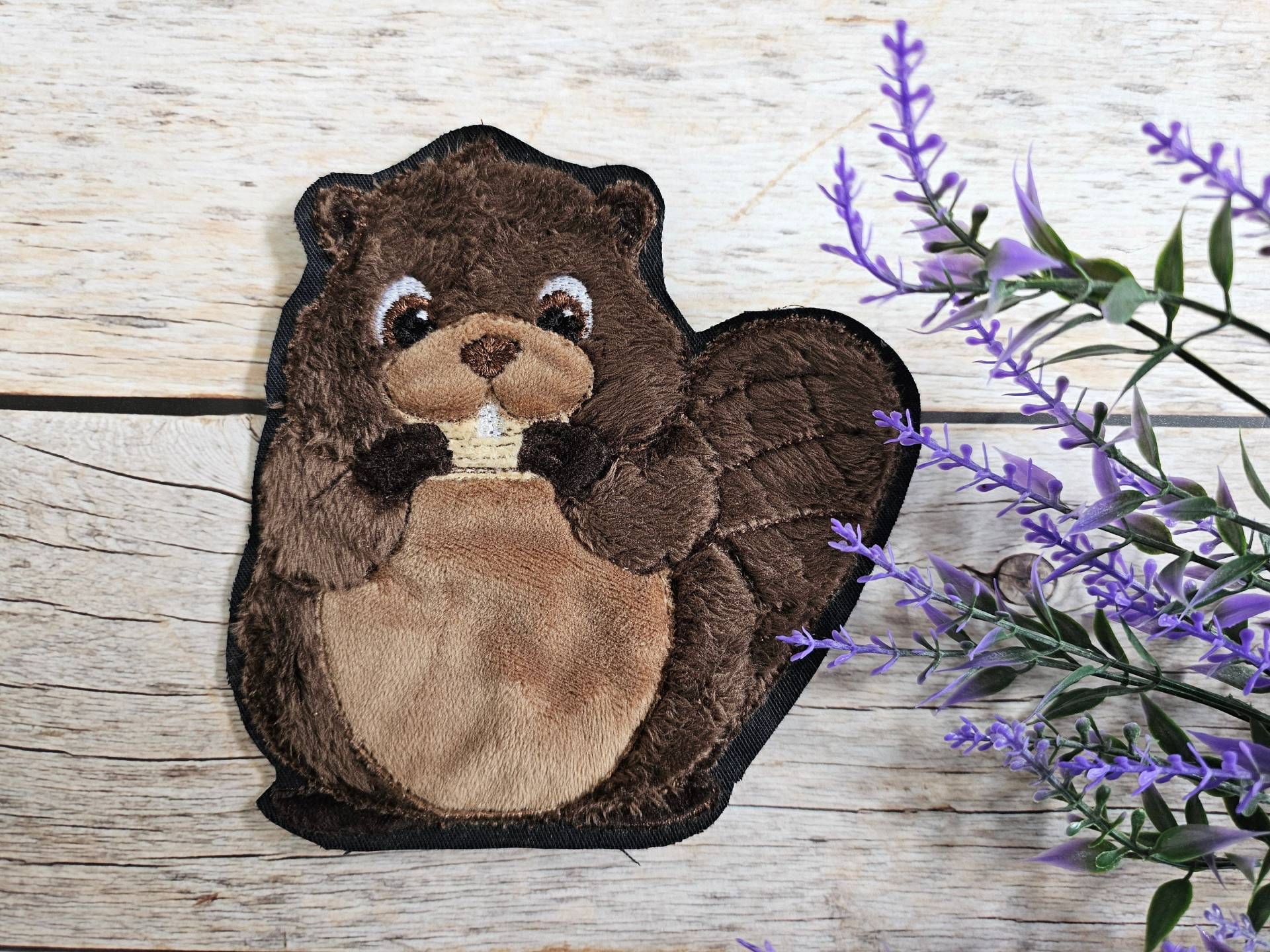 Applikation Biber Als Aufnäher, Bügelpatch Oder Patch Für Den Schulranzen von ScaBaDesignArts