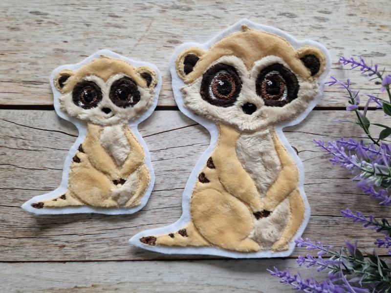 Applikation Erdmännchen Als Aufnäher, Bügelpatch Oder Patch Für Den Schulranzen von ScaBaDesignArts