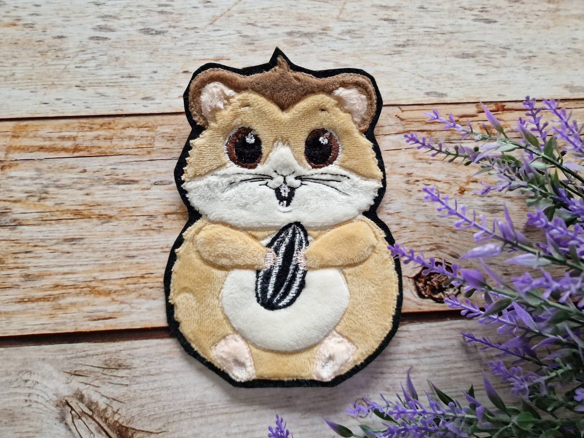 Applikation Hamster Als Aufnäher, Bügelpatch Oder Patch Für Den Schulranzen von ScaBaDesignArts