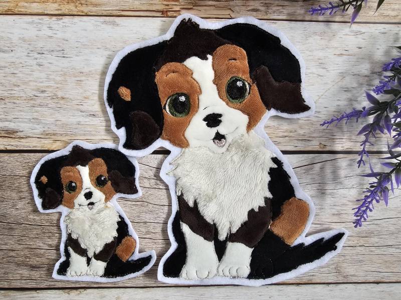 Applikation Hund Als Aufnäher, Bügelpatch Oder Patch Für Den Schulranzen von ScaBaDesignArts