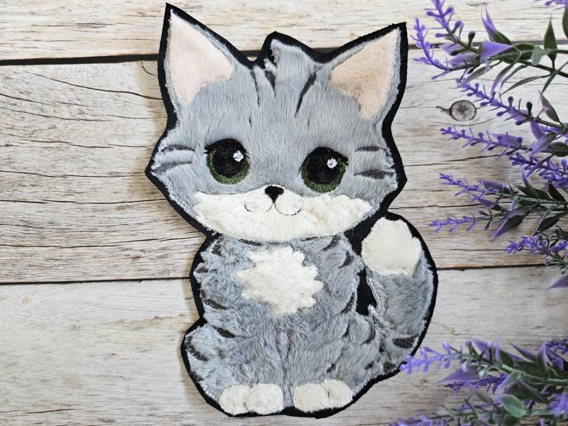Applikation Katze Als Aufnäher, Bügelpatch Oder Patch Für Den Schulranzen von ScaBaDesignArts