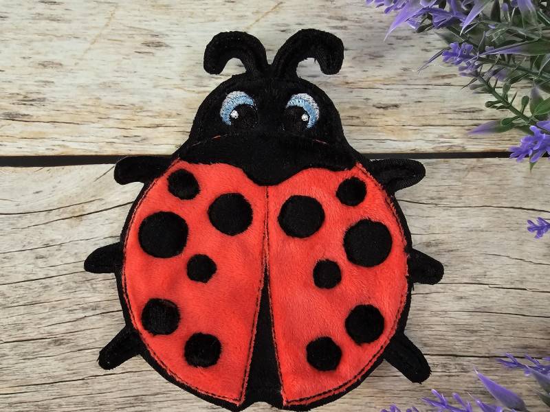 Applikation Marienkäfer Als Aufnäher, Bügelpatch Oder Patch Für Den Schulranzen von ScaBaDesignArts