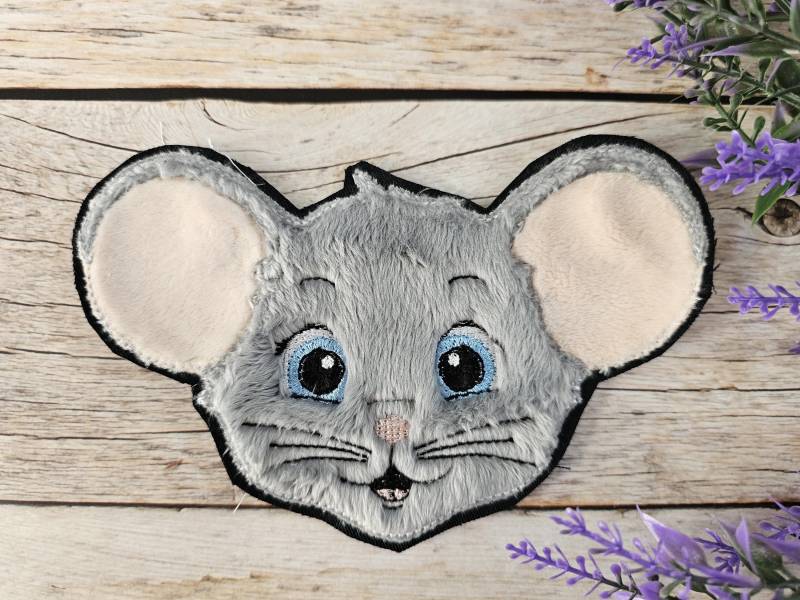 Applikation Maus Als Aufnäher, Bügelpatch Oder Patch Für Den Schulranzen von ScaBaDesignArts