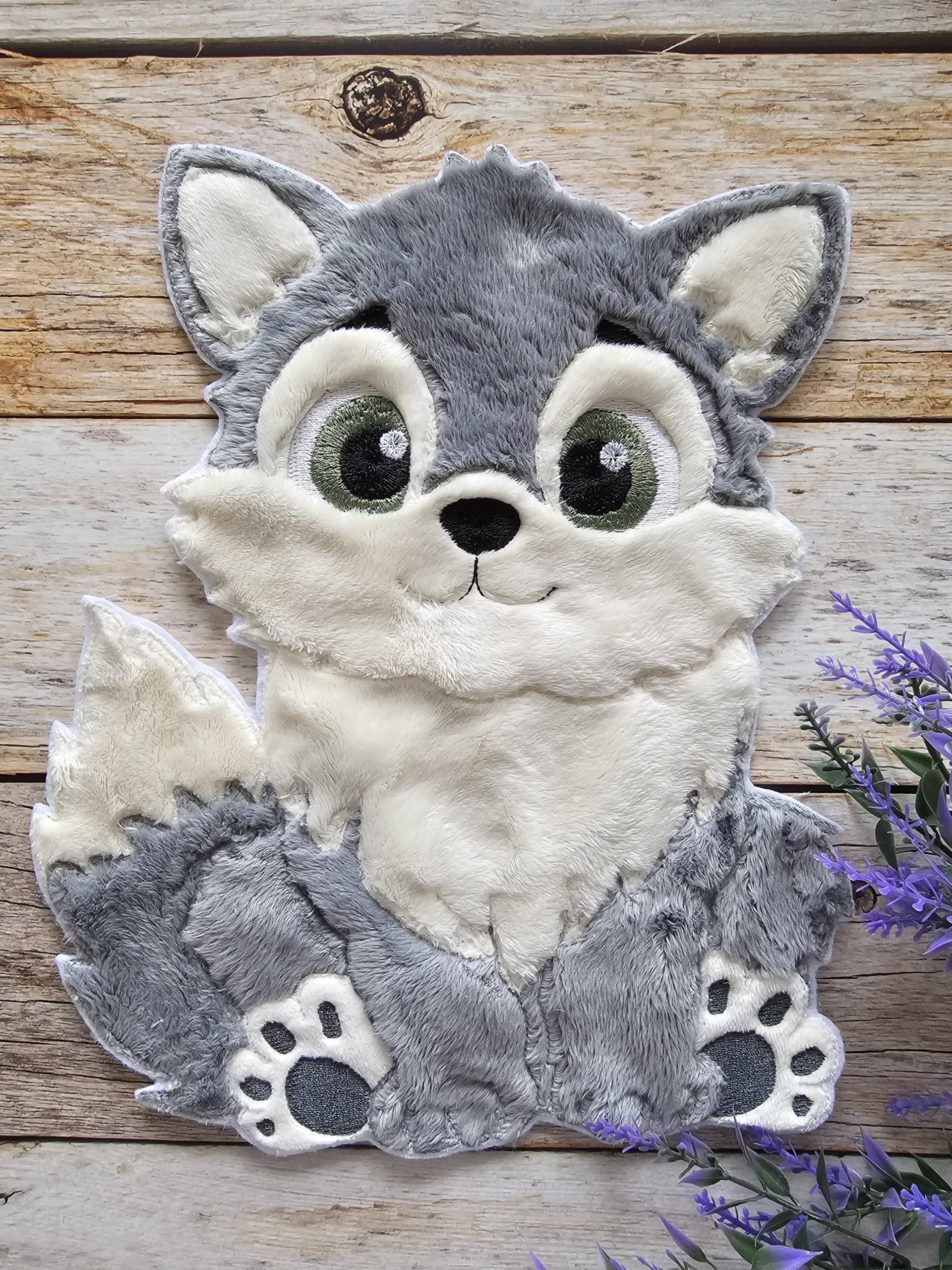 Applikation Wolf Als Aufnäher, Bügelpatch Oder Patch Für Den Schulranzen von ScaBaDesignArts