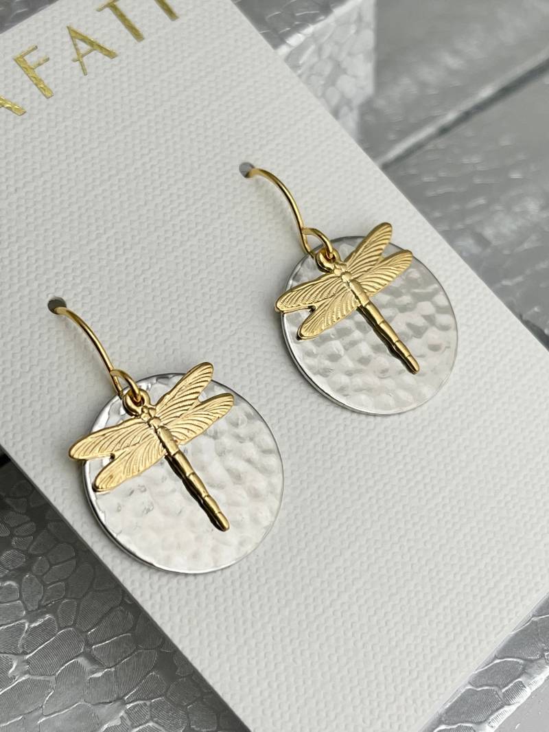 Libellen Ohrringe Und Halskette, Ohrringe, Libelle Gold Silber Halskette Libellen Ohrringe Und Halskette, Ohrringe, Libelle Gold Silber Halskette von Scafati