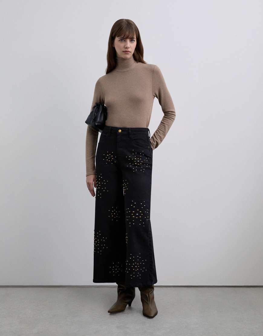 Scalpers - Ball Stud - Denim-Hose in Schwarz von Scalpers