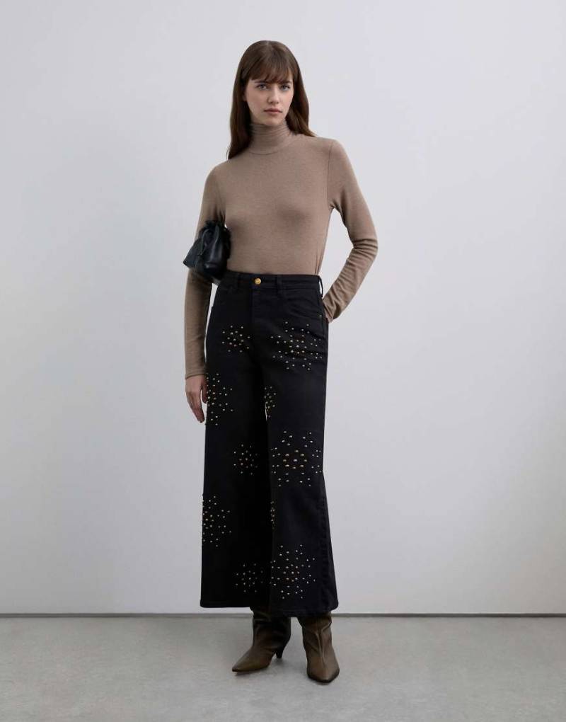 Scalpers - Ball Stud - Denim-Hose in Schwarz von Scalpers