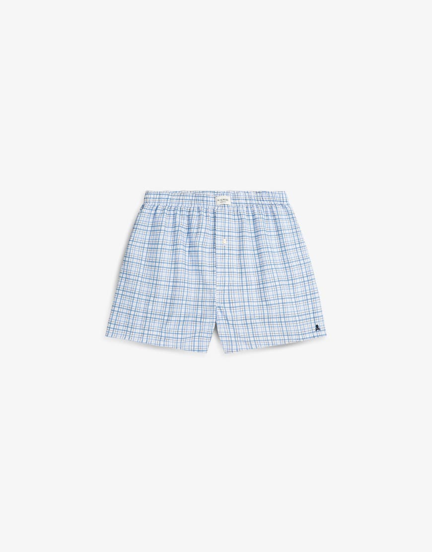 Scalpers - Boxershorts mit blauem Karomuster von Scalpers