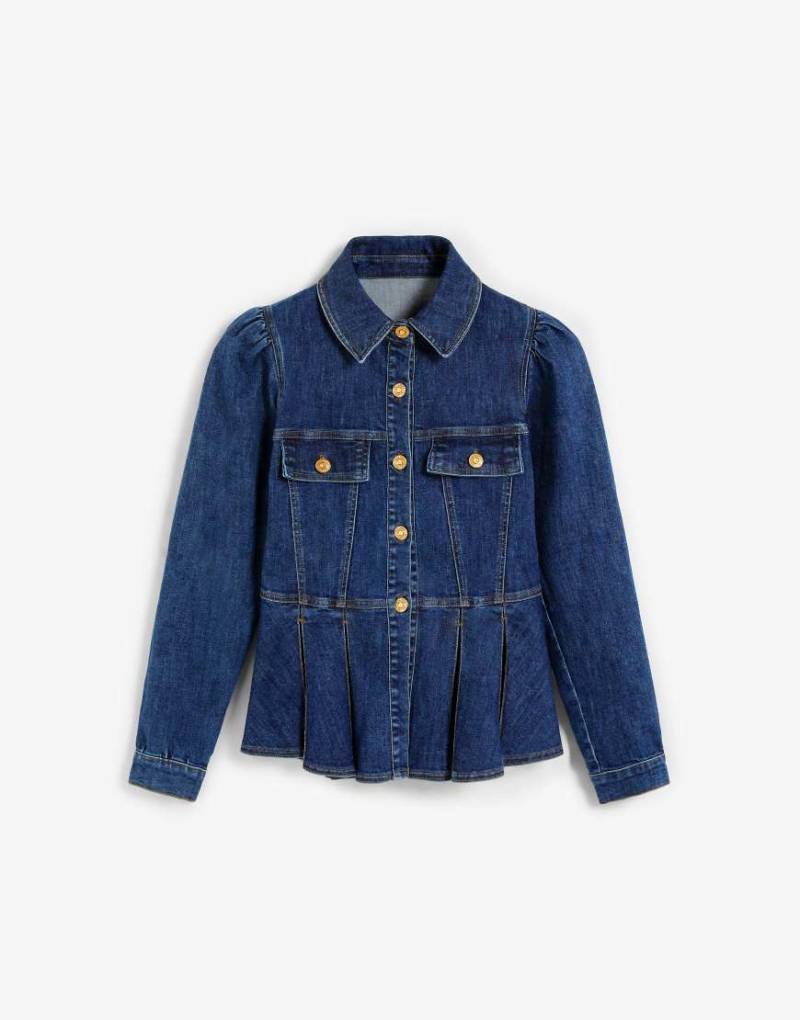 Scalpers - Candy - Hemdbluse in Indigoblau mit Ziernaht von Scalpers