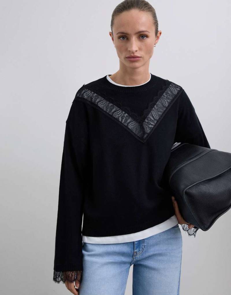 Scalpers - Clara - Pullover in Schwarz von Scalpers