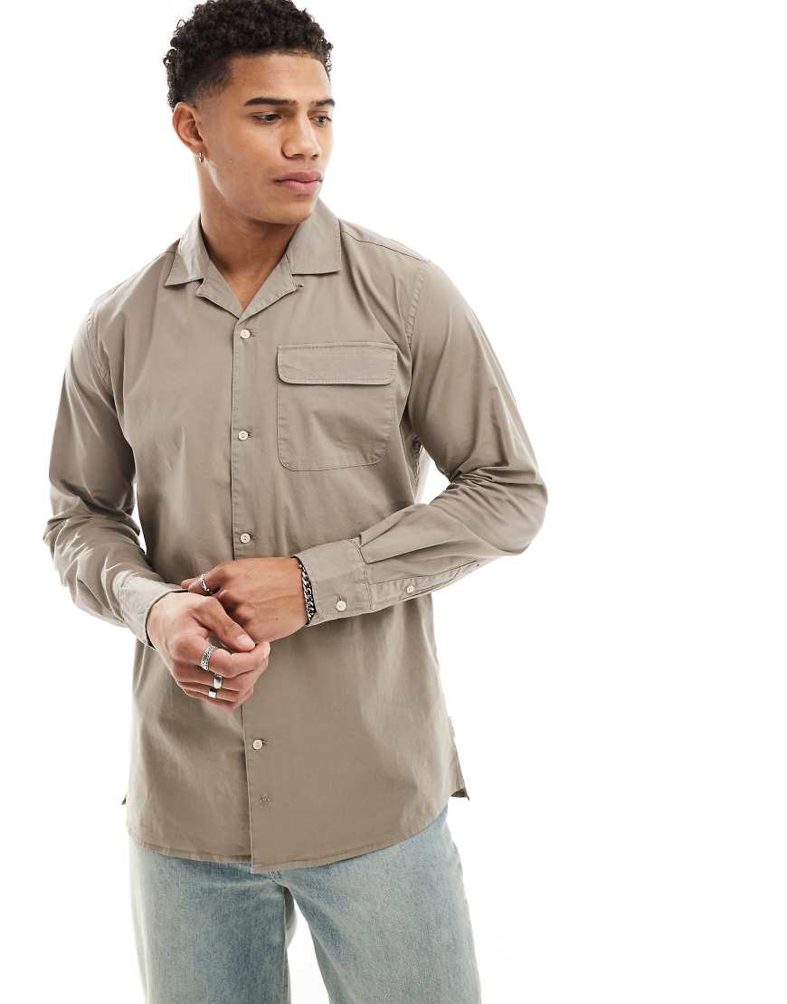 Scalpers - Class - Freizeithemd in Taupe-Neutral von Scalpers