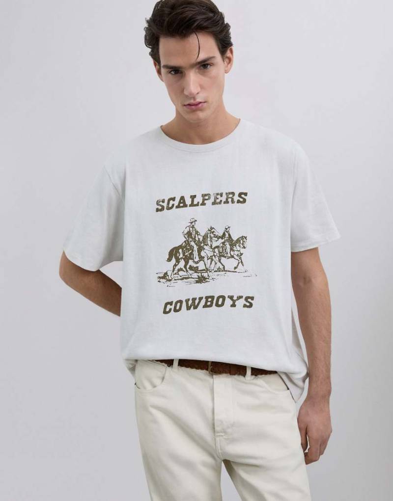 Scalpers - Cowboys - T-Shirt in Hellgrau von Scalpers