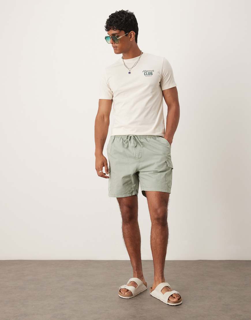 Scalpers - Cruz - Cargoshorts aus Leinen in Entengrün Scalpers - Cruz - Cargoshorts aus Leinen in Entengrün von Scalpers