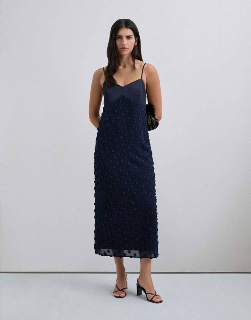 Scalpers - Fancy - Trägerkleid in Marineblau von Scalpers