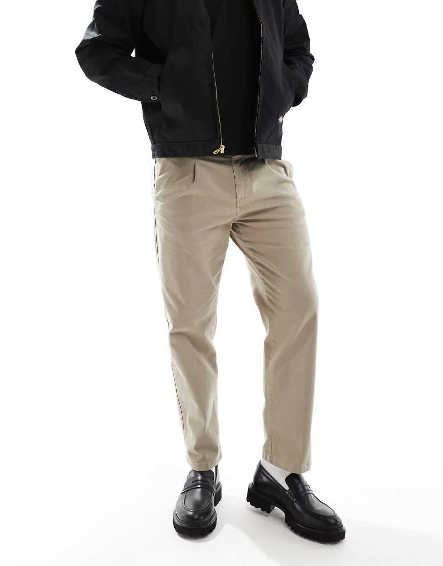 Scalpers - Firenze - Locker geschnittene Hose in dunklem Taupe-Neutral von Scalpers