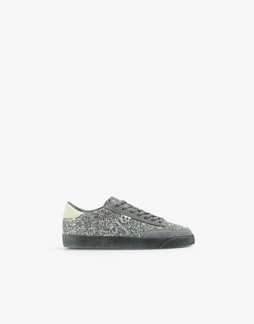 Scalpers - Gala - Glitzer-Sneaker in Grau von Scalpers