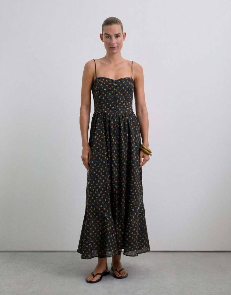 Scalpers - Gemustertes Kleid in Schwarz von Scalpers