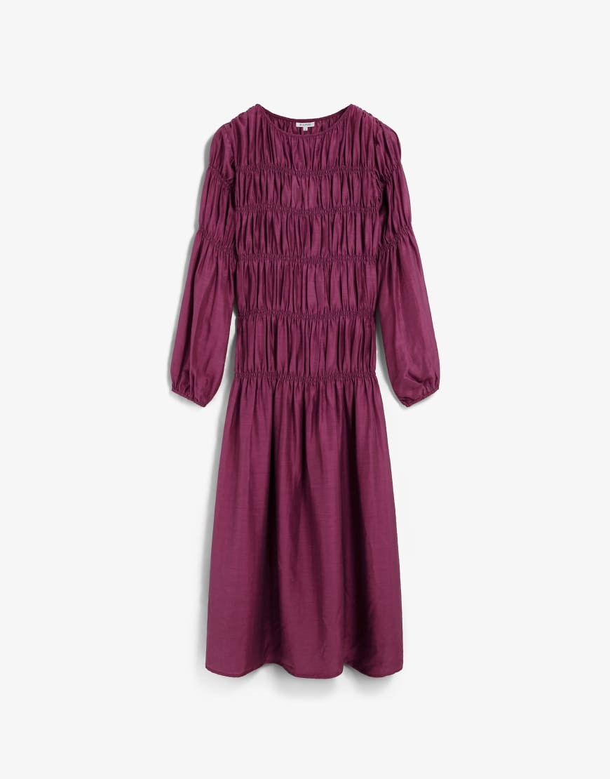 Scalpers - Gesmoktes Kleid in Burgunderrot von Scalpers