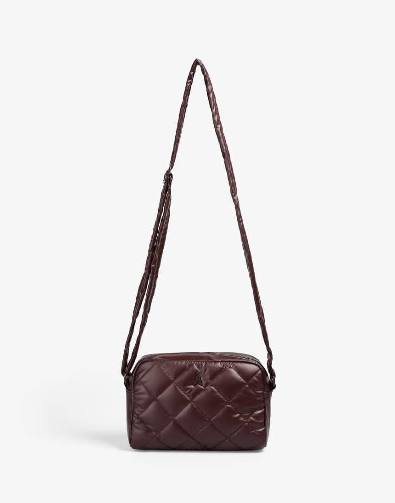 Scalpers - Gesteppte Metallic-Umhängetasche in Burgunderrot von Scalpers