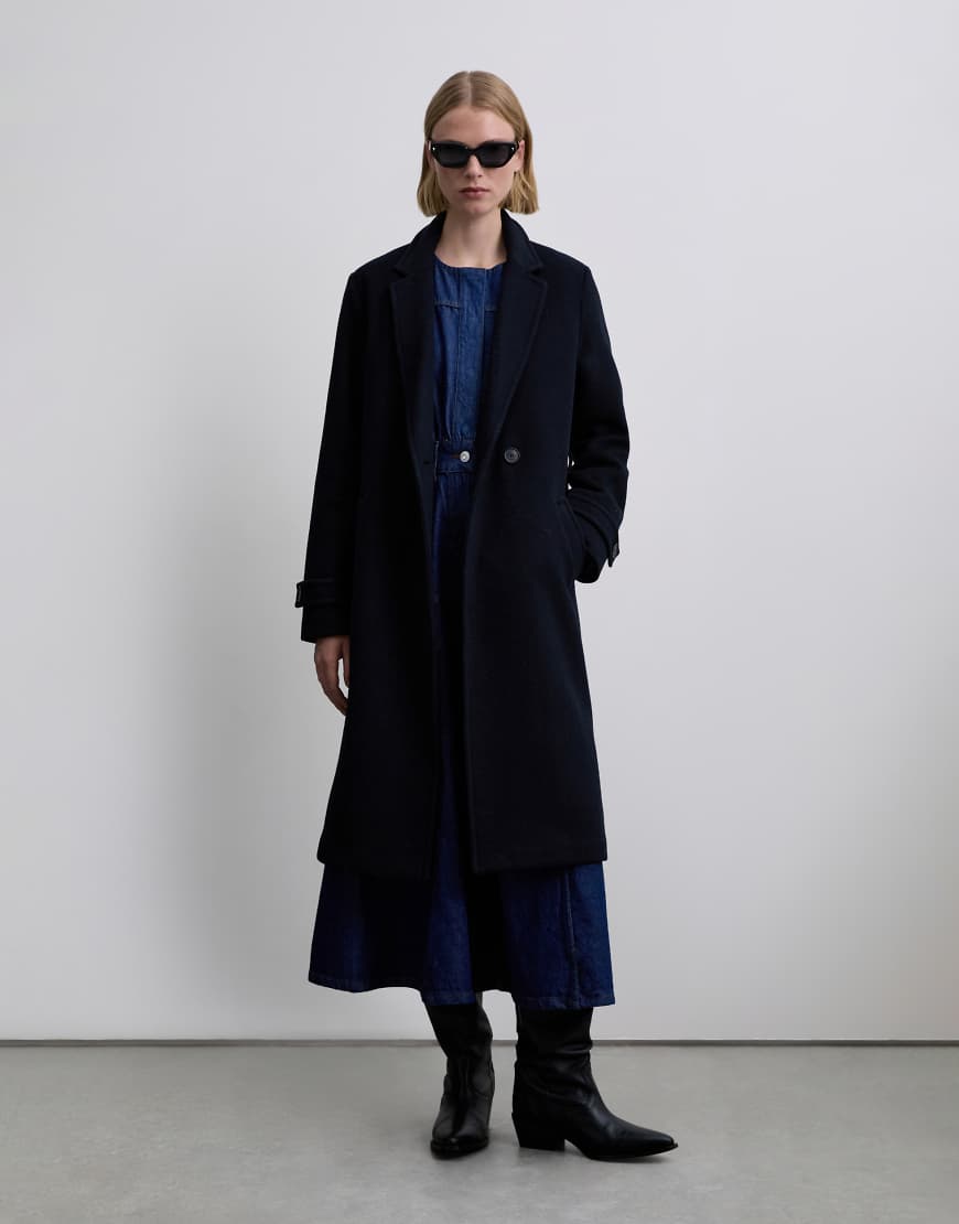 Scalpers - Handmade - Taillierter Mantel in Marineblau von Scalpers