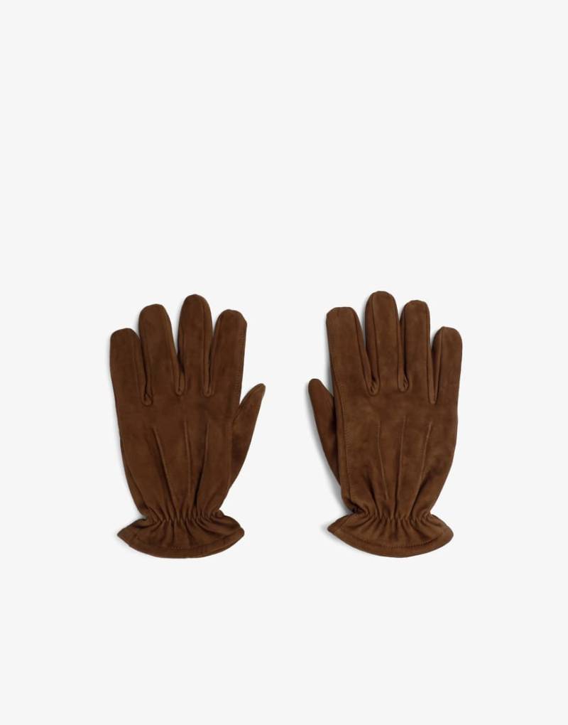 Scalpers - Handschuhe aus Wildleder in Camel-Neutral von Scalpers