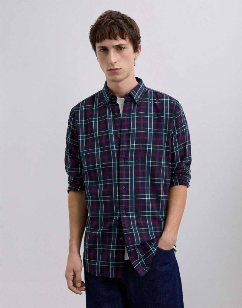 Scalpers - Hemd in Grün mit Schottenkaros und Knopfleiste von Scalpers