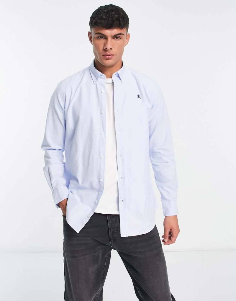 Scalpers - Hemd in Himmelblau mit Button-Down-Kragen von Scalpers