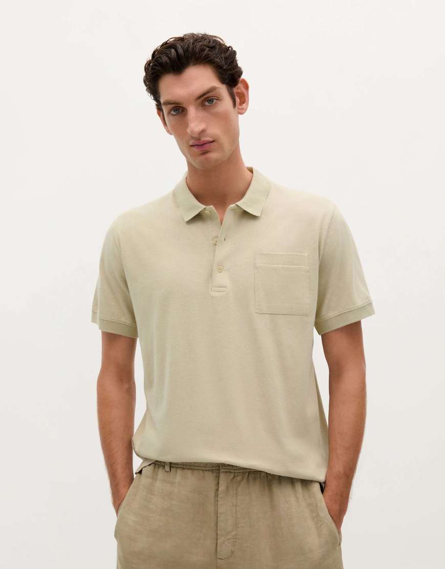Scalpers - Polohemd in Beige mit Brusttasche-Neutral Scalpers - Polohemd in Beige mit Brusttasche-Neutral von Scalpers