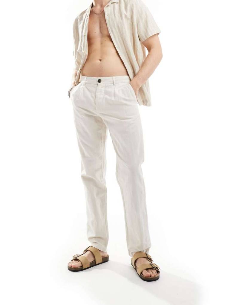 Scalpers - Island - Leinenhose in Beige-Neutral von Scalpers