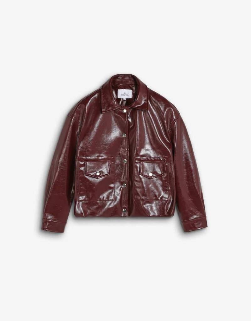 Scalpers - Jacke aus Kunstleder in Burgunderrot Scalpers - Jacke aus Kunstleder in Burgunderrot von Scalpers