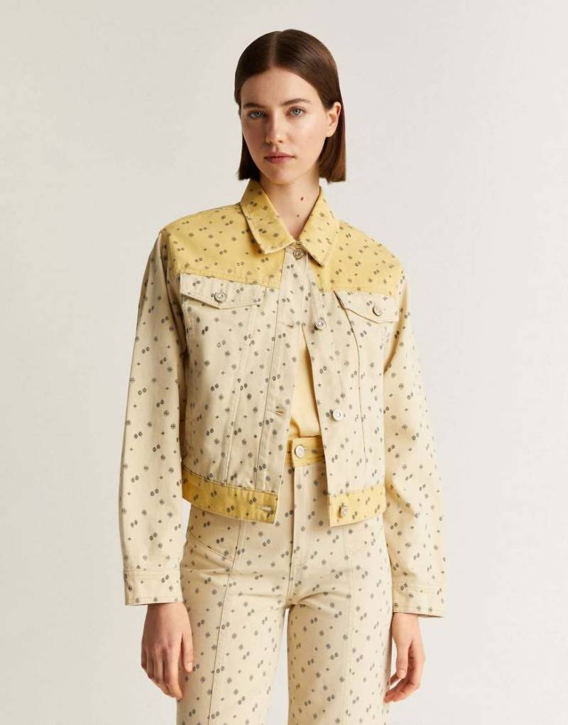 Scalpers - Jeansjacke aus zweifarbigem Denim in Neutral von Scalpers